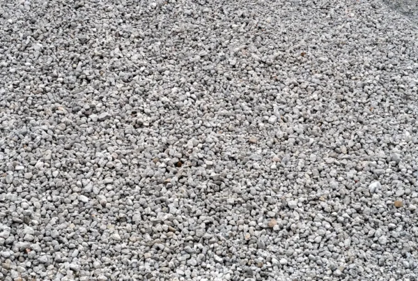 a close-up of a pile of small rocks for concrete recycling